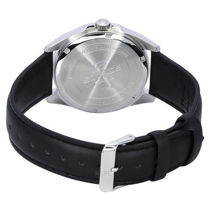 Casio Edifice Analog Tough Leather Strap Black Dial Quartz EFV-150L-1A 100M Men's Watch