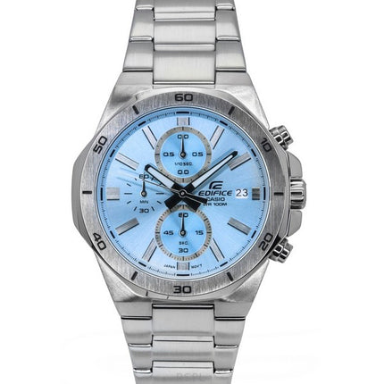 Casio Edifice Standard Chronograph Analog Stainless Steel Blue Dial Quartz EFV-640D-2BV 100M Men's Watch