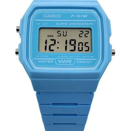 Casio Digital Blue Resin Strap Quartz F-91WC-2A Unisex Watch