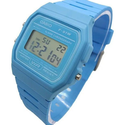 Casio Digital Blue Resin Strap Quartz F-91WC-2A Unisex Watch