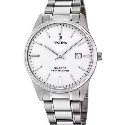 Festina Classic Stainless Steel White Dial Quartz F20511-2 Men's Watch