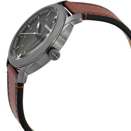 Fossil Machine Analog LiteHide Leather Strap Grey Dial Quartz FS5900 Men's Watch