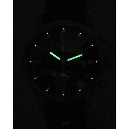 Fossil Townsman Chronograph Brown LiteHide Leather Strap Black Dial Quartz FS5967SET Men's Watch With Gift Set