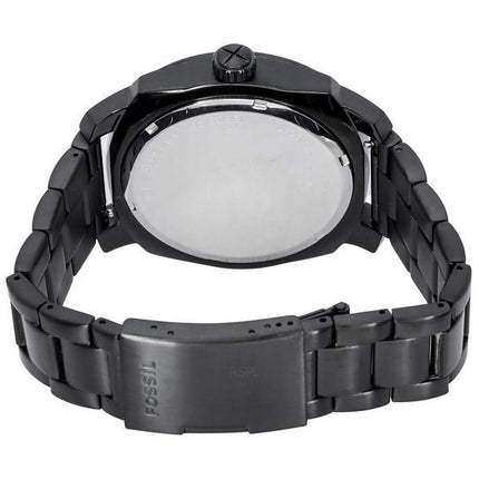 Fossil Machine Stainless Steel Black Sunray Dial Quartz FS5971 100M Men's Watch