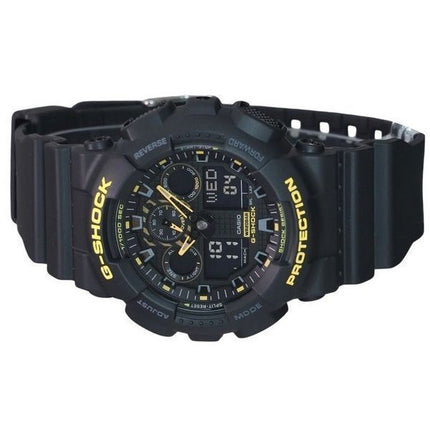 Casio G-Shock Caution Yellow Analog Digital Resin Strap Black Dial Quartz GA-100CY-1A 200M Men's Watch