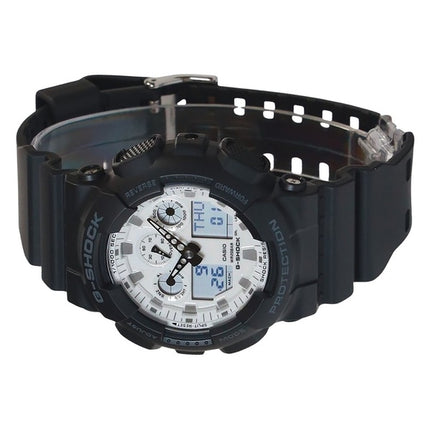 Casio G-Shock Analog Digital Resin Strap White Dial Quartz GA-100WD-1A 200M Men's Watch