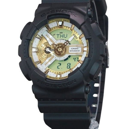 Casio G-Shock Analog Digital Resin Strap Gold Dial Quartz GA-110CD-1A9 200M Men's Watch