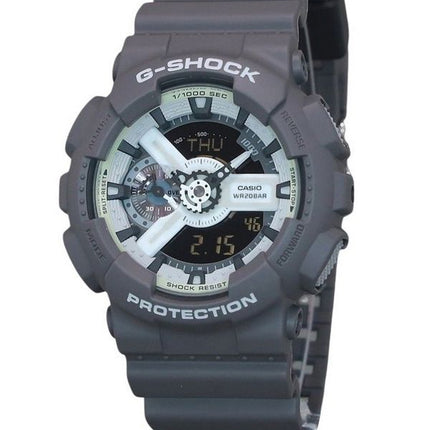 Casio G-Shock Hidden Glow Series Analog Digital Resin Strap Grey Dial Quartz GA-110HD-8A 200M Men's Watch