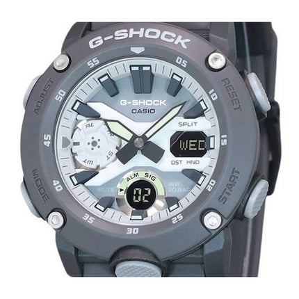 Casio G-Shock Hidden Glow Series Analog Digital Resin Strap Grey Dial Quartz GA-2000HD-8A 200M Men's Watch