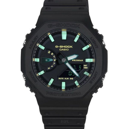 Casio G-Shock Analog Digital Resin Strap Black Dial Quartz GA-2100RC-1A 200M Men's Watch