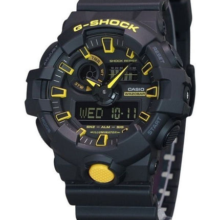 Casio G-Shock Caution Yellow Analog Digital Resin Strap Black Dial Quartz GA-700CY-1A 200M Men's Watch