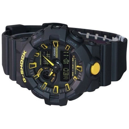 Casio G-Shock Caution Yellow Analog Digital Resin Strap Black Dial Quartz GA-700CY-1A 200M Men's Watch