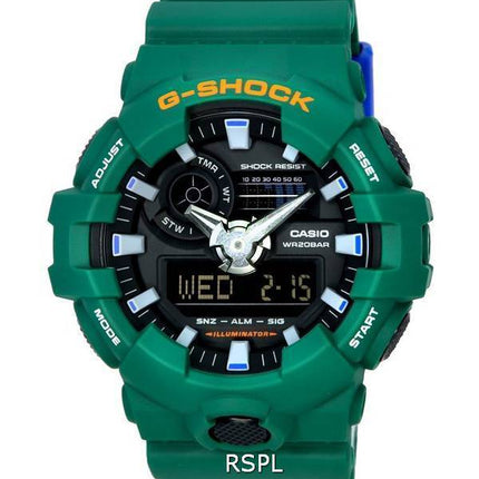 Casio G-Shock Popular Spirited Colours Green Analog Digital Quartz GA-700SC-3A GA700SC-3 200M Men's Watch