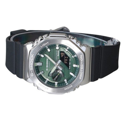 Casio G-Shock G-Steel Analog Digital Smartphone Link Resin Strap Green Dial Tough Solar GBM-2100A-1A3 200M Men's Watch