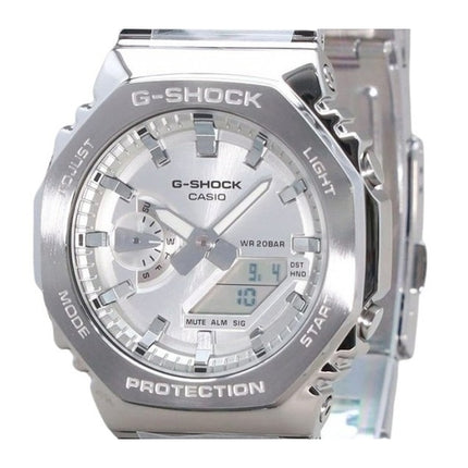 Casio G-Shock G-Steel Analog Digital Silver Dial Quartz GM-2110D-7A 200M Men's Watch