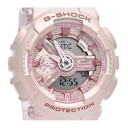 Casio G-Shock Analog Digital Bio-Based Resin Pink Dial Quartz GMA-S110ST-4A 200M Women's Watch