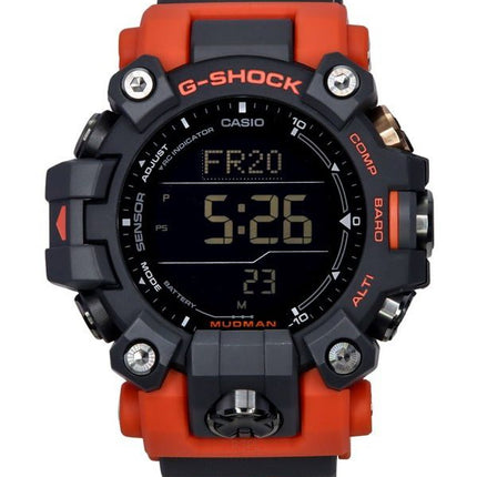 Casio G-Shock Mudman Master Of G-Land Digital Orange And Black Resin Strap Solar GW-9500-1A4 200M Men's Watch