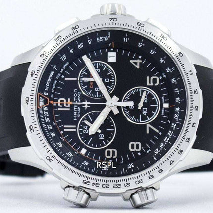 Hamilton Khaki Aviation X-Wind Chronograph Quartz GMT H77912335 Men's Watch