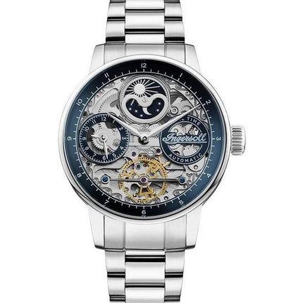 Ingersoll The Jazz Stainless Steel Blue Skeleton Dial Automatic I07707 Men's Watch