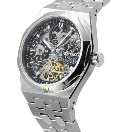 Ingersoll The Broadway Dual Time Skeleton Black Dial Automatic I12901 Men's Watch