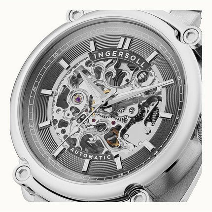 Ingersoll The Michigan Stainless Steel Grey Skeleton Dial Automatic I13304 Men's Watch