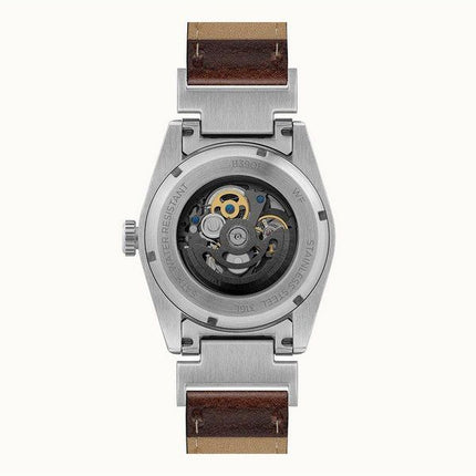 Ingersoll The Scovill Brown Leather Strap Black Skeleton Dial Automatic I13901 100M Men's Watch