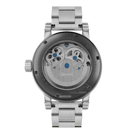 Ingersoll The Arc Moon Phase Stainless Steel Blue Skeleton Dial Automatic I16003 Men's Watch