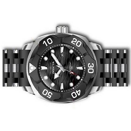 Invicta Sea Spider Stainless Steel And Polyurethane Strap Black Dial Quartz 44116 100M Men's Watch