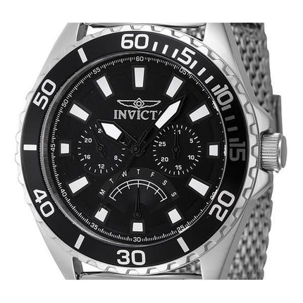 Invicta Pro Diver Retrograde GMT Stainless Steel Black Dial Quartz 46907 Men's Watch