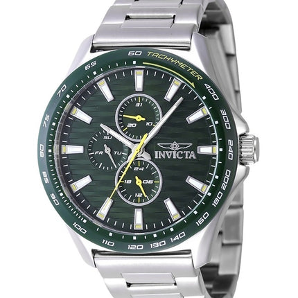 Invicta Racing Stainless Steel Green Dial Quartz 47549 Men's Watch