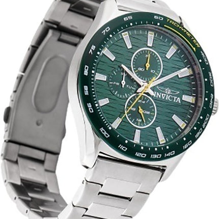 Invicta Racing Stainless Steel Green Dial Quartz 47549 Men's Watch