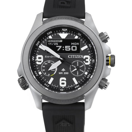 Citizen Promaster Land 35th Anniversary Chronograph Black Dial Eco-Drive JV1007-07E 200M Men's Watch