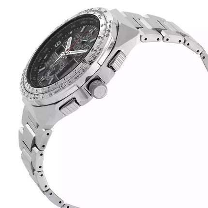 Citizen Promaster Skyhawk A-T Chronograph Stainless Steel Black Dial Eco-Drive JY8120-58E 200M Men's Pilot Watch