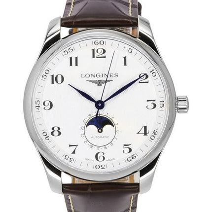 Longines Master Collection Moon Phase Leather Strap Silver Dial Automatic L2.919.4.78.3 Men's Watch