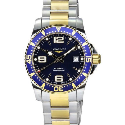 Longines HydroConquest Two Tone Stainless Steel Blue Dial Automatic Divers L3.742.3.96.7 300M Men's Watch