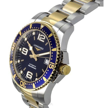 Longines HydroConquest Two Tone Stainless Steel Blue Dial Automatic Divers L3.742.3.96.7 300M Men's Watch