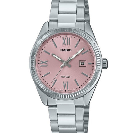 Casio Standard Analog Stainless Steel Pink Dial Quartz LTP-1302DD-4A1V Women's Watch