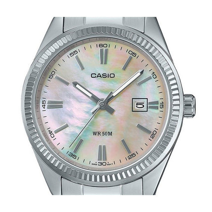 Casio Standard Analog Stainless Steel Mother Of Pearl Dial Quartz LTP-1302DS-4AV Women's Watch