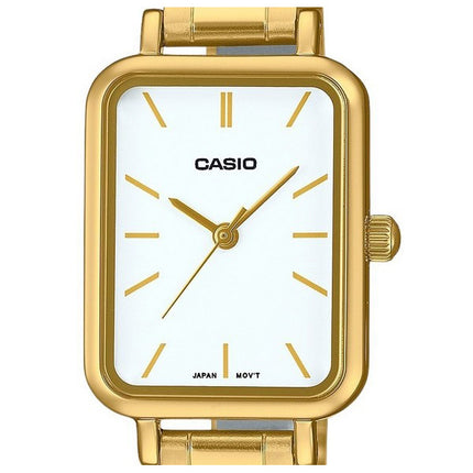 Casio Standard Analog Gold Tone Stainless Steel White Dial Quartz LTP-V009G-7E Women's Watch