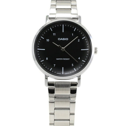 Casio Standard Analog Stainless Steel Black Dial Quartz LTP-VT03D-1B Women's Watch