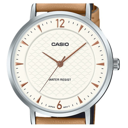 Casio Standard Analog Leather Strap Cream Dial Quartz LTP-VT04L-7A1 Women's Watch