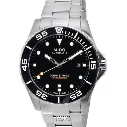 Mido Ocean Star 600 Chronometer Black Dial Automatic Diver's M026.608.11.051.00 M0266081105100 600M Men's Watch