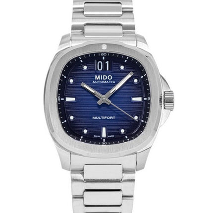 Mido Multifort TV Big Date Stainless Steel Blue Dial Automatic M049.526.11.041.00 100M Men's Watch