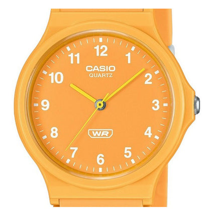 Casio POP Analog Bio Based Resin Strap Orange Dial Quartz MQ-24B-9B Unisex Watch