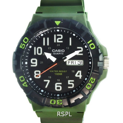 Casio Analog Army Green Resin Band Quartz MRW-210H-3A MRW210H-3 100M Men's Watch