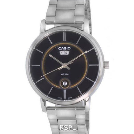 Casio Analog Stainless Steel Black Dial Quartz MTP-B120D-1A MTPB120D-1 Men's Watch