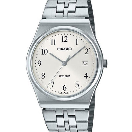 Casio Standard Analog Stainless Steel White Dial Quartz MTP-B145D-7B Men's Watch