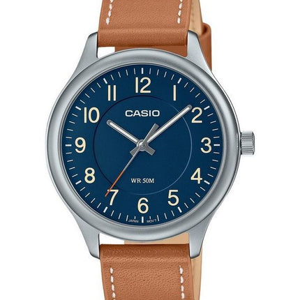 Casio Standard Analog Leather Strap Blue Dial Quartz MTP-B160L-2B Men's Watch