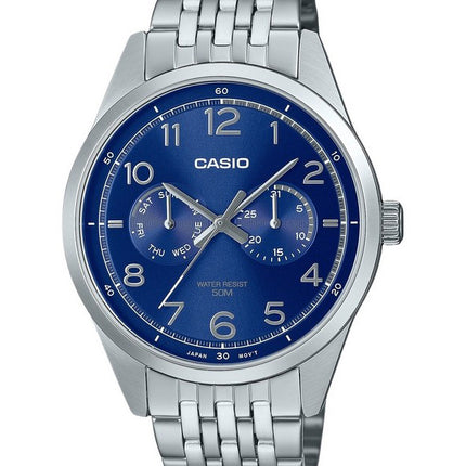 Casio Standard Analog Stainless Steel Blue Dial Quartz MTP-E340D-2AV Men's Watch