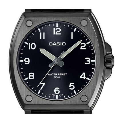 Casio Standard Analog Black Ion Plated Stainless Steel Black Dial Quartz MTP-E730B-1AV Men's Watch